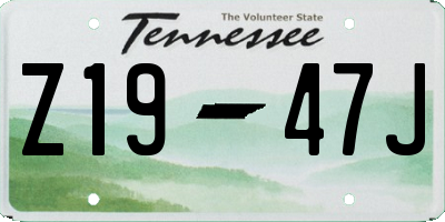 TN license plate Z1947J
