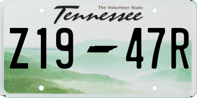 TN license plate Z1947R