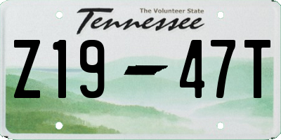 TN license plate Z1947T