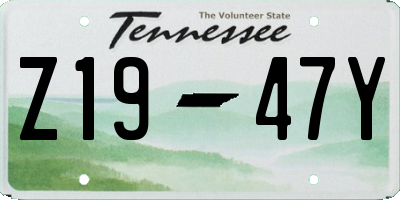 TN license plate Z1947Y