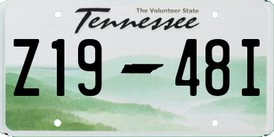 TN license plate Z1948I