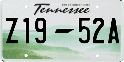 TN license plate Z1952A