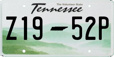 TN license plate Z1952P