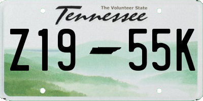 TN license plate Z1955K