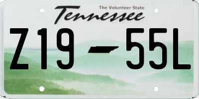 TN license plate Z1955L