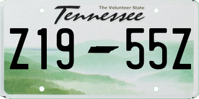 TN license plate Z1955Z