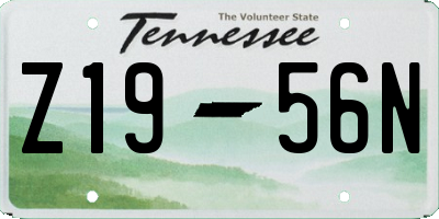 TN license plate Z1956N