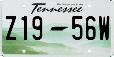 TN license plate Z1956W