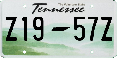 TN license plate Z1957Z