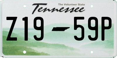 TN license plate Z1959P
