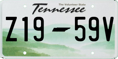 TN license plate Z1959V