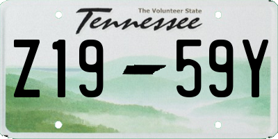 TN license plate Z1959Y