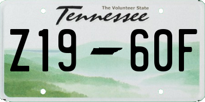 TN license plate Z1960F