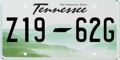 TN license plate Z1962G