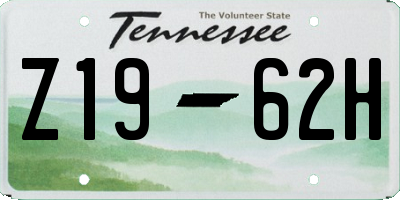 TN license plate Z1962H