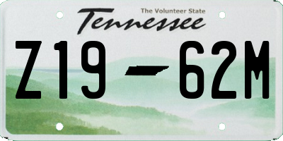 TN license plate Z1962M