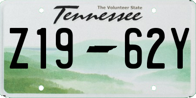 TN license plate Z1962Y