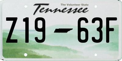 TN license plate Z1963F