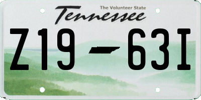 TN license plate Z1963I