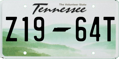 TN license plate Z1964T