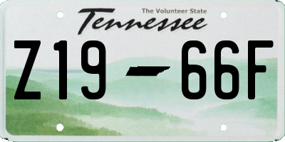 TN license plate Z1966F