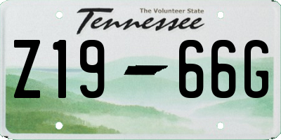 TN license plate Z1966G