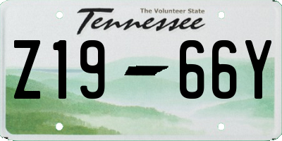 TN license plate Z1966Y