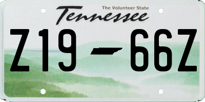 TN license plate Z1966Z