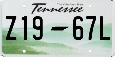 TN license plate Z1967L