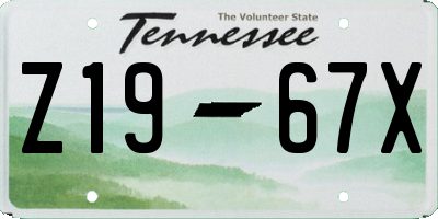 TN license plate Z1967X