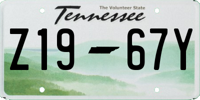 TN license plate Z1967Y