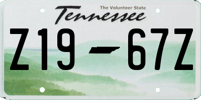 TN license plate Z1967Z