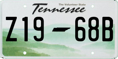 TN license plate Z1968B