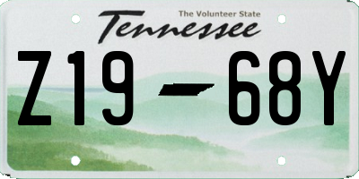 TN license plate Z1968Y