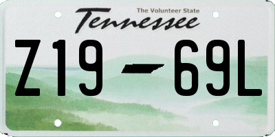 TN license plate Z1969L