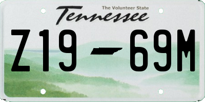 TN license plate Z1969M