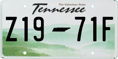 TN license plate Z1971F