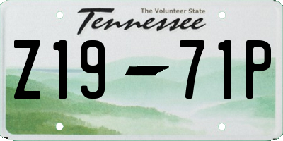 TN license plate Z1971P
