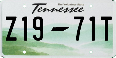 TN license plate Z1971T