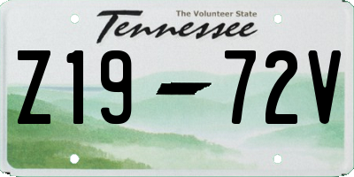 TN license plate Z1972V