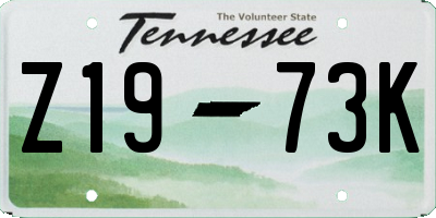TN license plate Z1973K