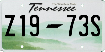 TN license plate Z1973S