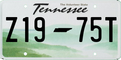 TN license plate Z1975T