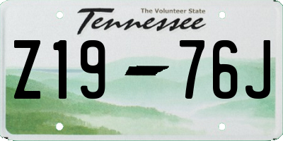TN license plate Z1976J