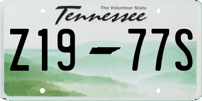 TN license plate Z1977S
