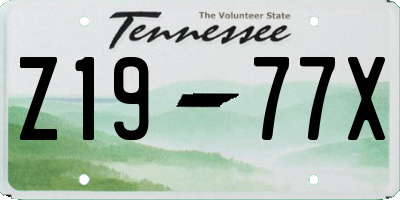 TN license plate Z1977X