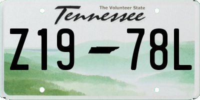 TN license plate Z1978L