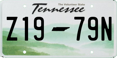 TN license plate Z1979N
