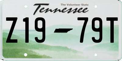 TN license plate Z1979T