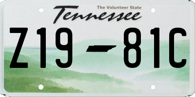 TN license plate Z1981C